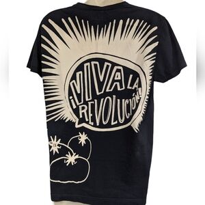 Loomstate for Chipotle Viva la Revolution Bleached Tee Sz XS